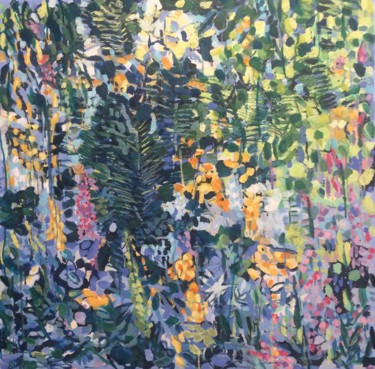 Peinture intitulée "Jardin" par Cecile Augis, Œuvre d'art originale, Acrylique