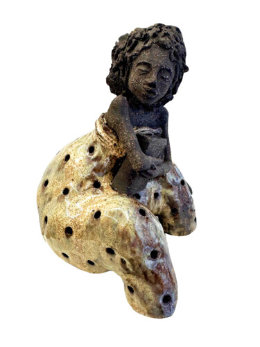 Sculpture intitulée "Détente" par Cécile Cabezas, Œuvre d'art originale, Terre cuite