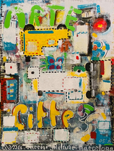 Peinture intitulée "ARTE CITTA" par Cecile Casini, Œuvre d'art originale, Acrylique