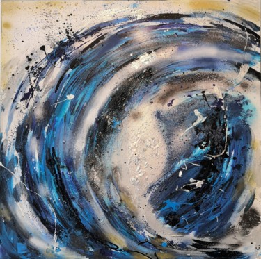Painting titled "Wavy" by Cécile Chenet, Original Artwork, Acrylic