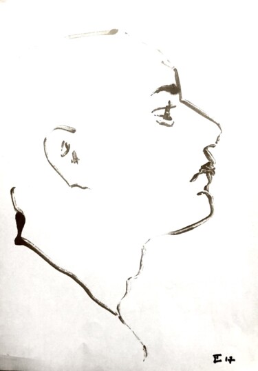 Drawing titled "Destinée" by Cécile Cram, Original Artwork, Ink