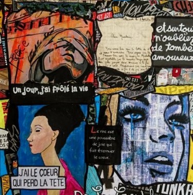 Collages intitolato "Mistral" da Cécile De Las Candelas, Opera d'arte originale