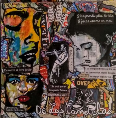 Collages titled "what else ?" by Cécile De Las Candelas, Original Artwork, Acrylic