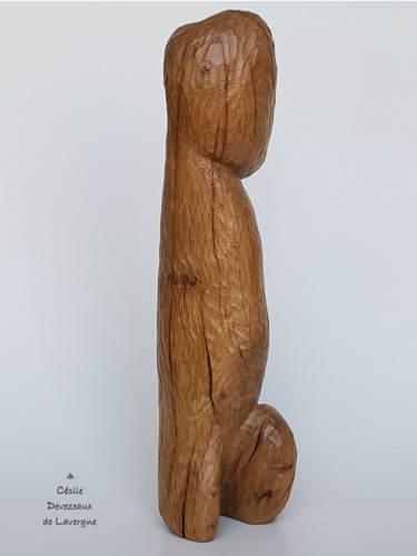 Sculpture titled "L'Homme Premier, Ch…" by Cécile Devezeaux De Lavergne, Original Artwork, Wood