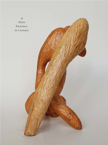 Скульптура под названием "Vital" - Cécile Devezeaux De Lavergne, Подлинное произведение искусства, Дерево