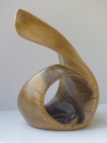 Скульптура под названием "Yoni" - Cécile Devezeaux De Lavergne, Подлинное произведение искусства, Дерево