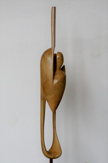 Sculpture intitulée "Le Temps" par Cécile Devezeaux De Lavergne, Œuvre d'art originale, Bois