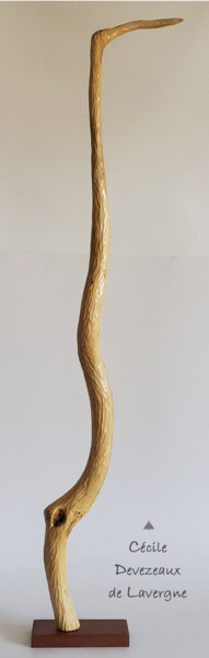 Sculpture titled "Protection" by Cécile Devezeaux De Lavergne, Original Artwork, Wood