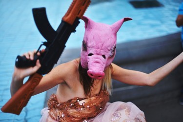 Photographie intitulée "Pig Life" par Cécile Fauroux, Œuvre d'art originale