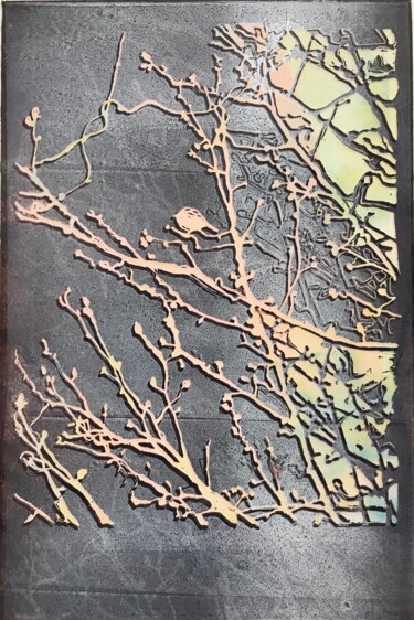 Incisioni, stampe intitolato "Ghost of March" da Cecile Fossy, Opera d'arte originale, Incisioni su linoleum