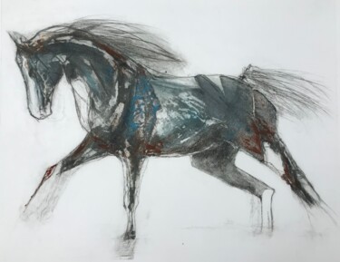 "Equini 1" başlıklı Baskıresim Cecile Fossy tarafından, Orijinal sanat, Kaligrafi