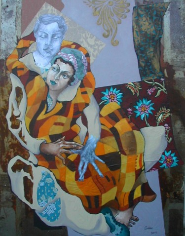 Peinture intitulée "Marrakech Express" par Cecile Guicheteau, Œuvre d'art originale, Huile