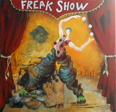Peinture intitulée "Freak Show" par Cecile Guicheteau, Œuvre d'art originale, Huile