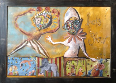 Malerei mit dem Titel "Freaks" von Cecile Guicheteau, Original-Kunstwerk, Öl