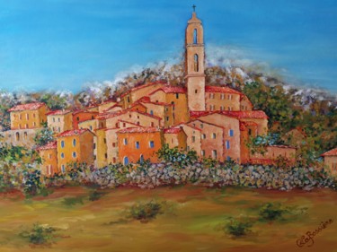 Painting titled "Soveira (Corse)" by Cécile Labossière, Original Artwork, Oil