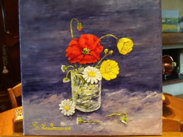 Peinture intitulée "le-bouquet-de-leo.j…" par Cécile Labossière, Œuvre d'art originale