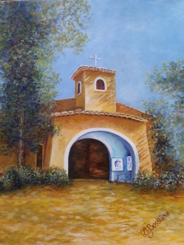Painting titled "la-chapelle-ste-the…" by Cécile Labossière, Original Artwork, Oil