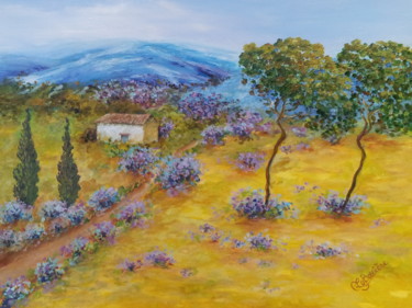 Peinture intitulée "Lumières de Provence" par Cécile Labossière, Œuvre d'art originale, Huile