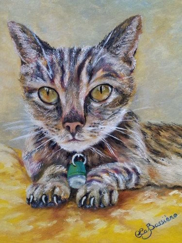 Peinture intitulée "le-chat-mimi-003.jpg" par Cécile Labossière, Œuvre d'art originale, Huile