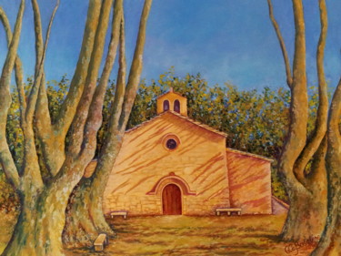 Malerei mit dem Titel "Chapelle-St-Barthél…" von Cécile Labossière, Original-Kunstwerk, Öl