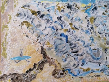 Pintura titulada "Océan" por Cecile Lorec Gompertz, Obra de arte original, Acrílico