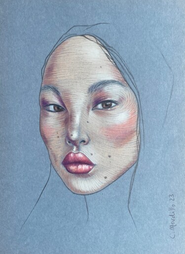 Desenho intitulada "Tsunaina" por Cécile Mordillo, Obras de arte originais, Lápis