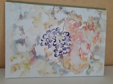 Peinture intitulée "Raisins au soleil" par Cecile Vale, Œuvre d'art originale, Aquarelle