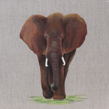 Peinture intitulée "ELEPHANT" par Cécile Delaveau, Œuvre d'art originale, Acrylique