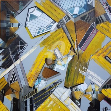 Peinture intitulée "Cube House Rotterdam" par Cecile Gonne Victoria, Œuvre d'art originale, Acrylique