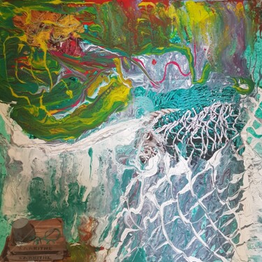 Painting titled "Back from fishing g…" by Cecile Gonne Victoria, Original Artwork, Acrylic