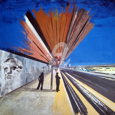 La trace que nous laissons derrière nous Painting titled "La trace que nous l…" by Cecile Gonne Victoria, Original Artwork, Acrylic