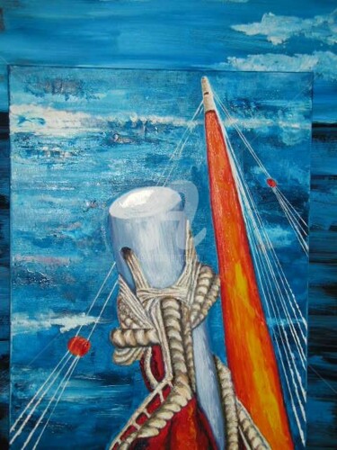 Peinture intitulée "Prendre la mer" par Cecile Gonne Victoria, Œuvre d'art originale