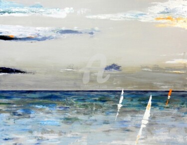 Pintura intitulada "Horizon2" por Cecile Gonne Victoria, Obras de arte originais, Óleo