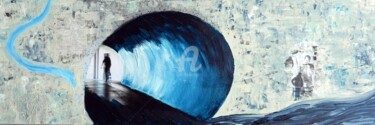 Peinture intitulée "Le bout du tunnel" par Cecile Gonne Victoria, Œuvre d'art originale
