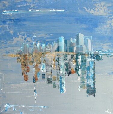 Painting titled "manhattansud4.jpg" by Cecile Gonne Victoria, Original Artwork, Oil