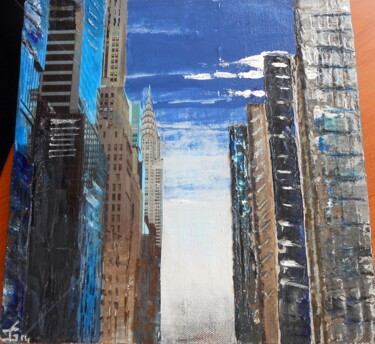 Painting titled "Chrysler Tower NY" by Cecile Gonne Victoria, Original Artwork, Other