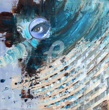 Painting titled "Big Brother is watc…" by Cecile Gonne Victoria, Original Artwork, Acrylic