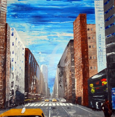 Pintura intitulada "Lost in Manhattan" por Cecile Gonne Victoria, Obras de arte originais