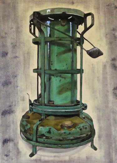 Painting titled "Old stove" by Cécile Pardigon, Original Artwork, Oil