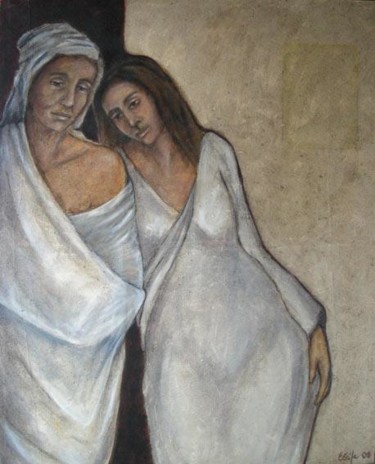 Peinture intitulée "couple" par Cécile Rateau, Œuvre d'art originale