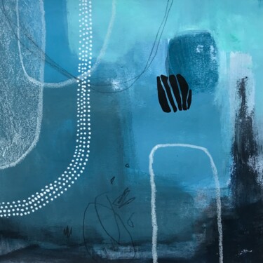 제목이 "Aqua #1"인 미술작품 Cécile Trousse로, 원작, 아크릴