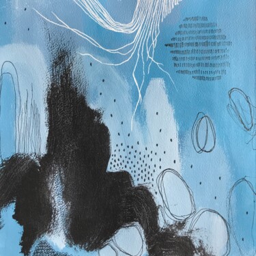 Malerei mit dem Titel "Aqua #5" von Cécile Trousse, Original-Kunstwerk, Acryl