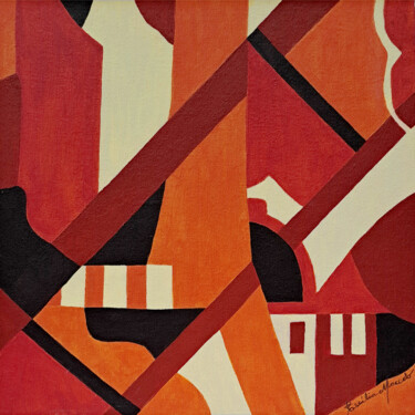 Schilderij getiteld "PU-CX - Série Paisa…" door Cecília Macedo, Origineel Kunstwerk, Acryl Gemonteerd op Frame voor houten b…