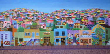 Painting titled "Valparaiso un estal…" by Cecilia Byrne Asenjo, Original Artwork, Oil