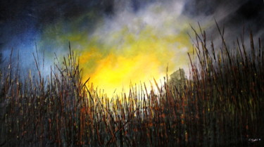 Malerei mit dem Titel "Awakening Lights -…" von Cecilia Frigati, Original-Kunstwerk, Acryl