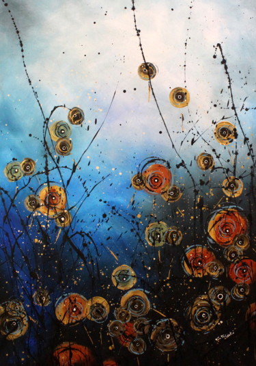 Картина под названием "Space Jam - Large o…" - Cecilia Frigati, Подлинное произведение искусства, Акрил
