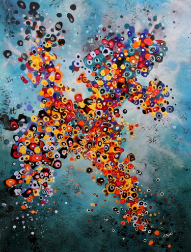 Malerei mit dem Titel "A Splash Of Murrina…" von Cecilia Frigati, Original-Kunstwerk, Acryl