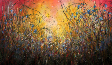 Картина под названием "Chaotic Beauty - Su…" - Cecilia Frigati, Подлинное произведение искусства, Акрил