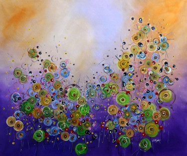 Картина под названием "Crazystorm #2 - Lar…" - Cecilia Frigati, Подлинное произведение искусства, Акрил