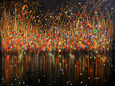 Ζωγραφική με τίτλο "Technicolor Dream #…" από Cecilia Frigati, Αυθεντικά έργα τέχνης, Ακρυλικό